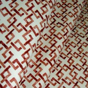 Women's Cotton Square Link Crimson Fabric